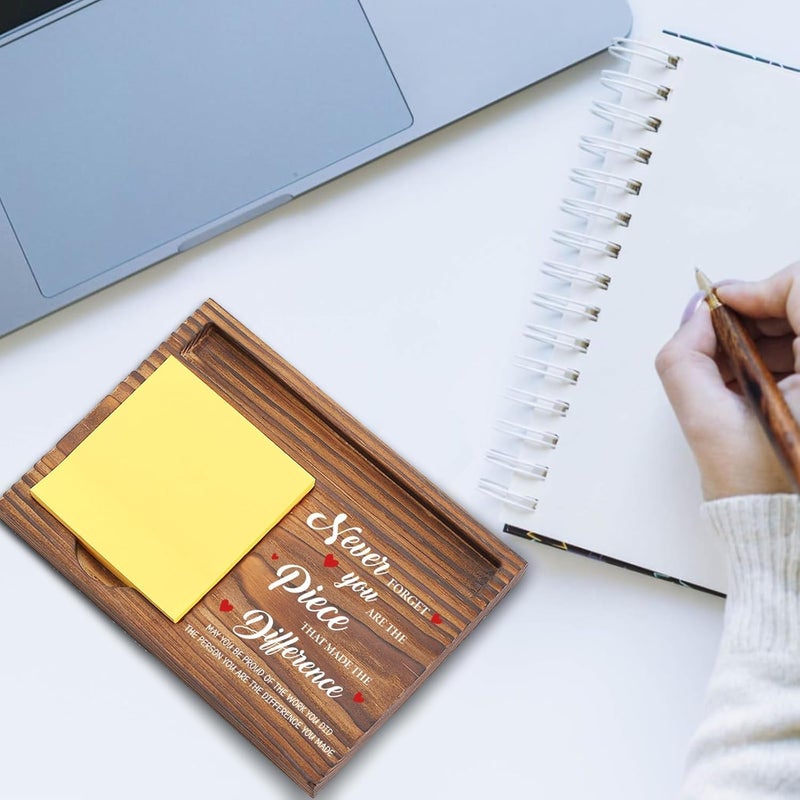 EFFJNSG Thank You Gifts for Coworkers, Appreciation Gifts for Leaders, Recognition Goodbye Leaving Gifts for Boss Employee, Never Forget You are The Piece Desk Self-Stick Note Pad Holders EDP06 - Image 5